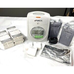 Upunch HN4540 Employee Time Clock Bundle With Card Rack W/ Key & time cards Ink